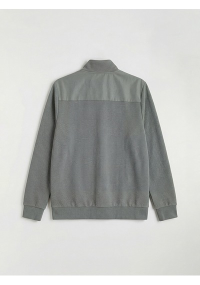 Lcwaıkıkı Classic Haki Dik Yaka Erkek Fermuarlı Sweatshirt