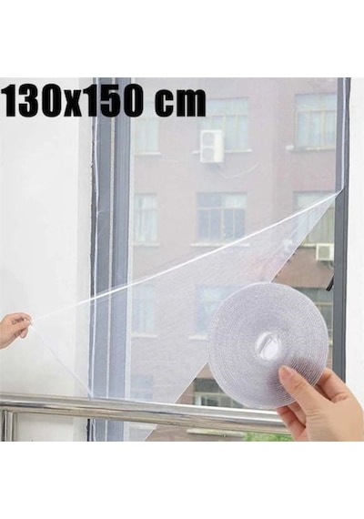 Sineklik Tül, 1 Adet,Pencere Sinekliği Cırtlı Sök Tak Yıka,Pratik Beyaz