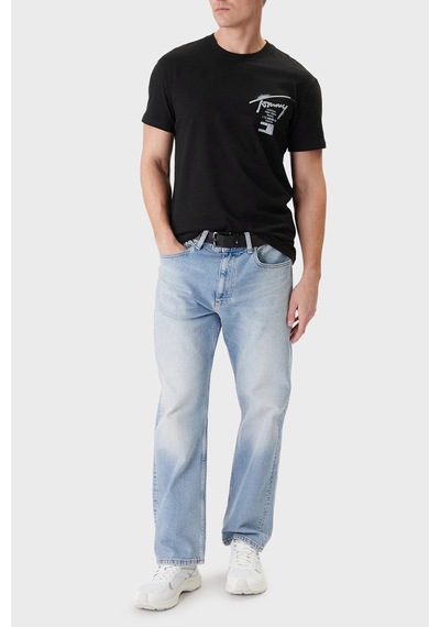 Tommy Jeans Erkek T Shirt Dm0dm22553 Bds Siyah Siyah
