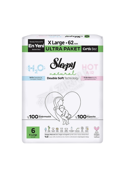 4 Adet Sleepy Natural Ultra Paket Double Soft Xl 62'li