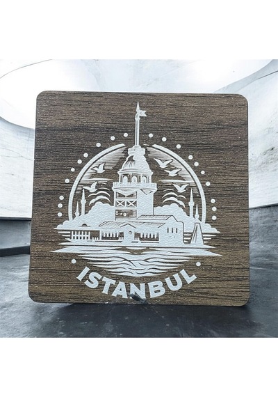 6 Lı Mdf Bardak Altlığı Dekoratif Ecceca1003 Karışık
