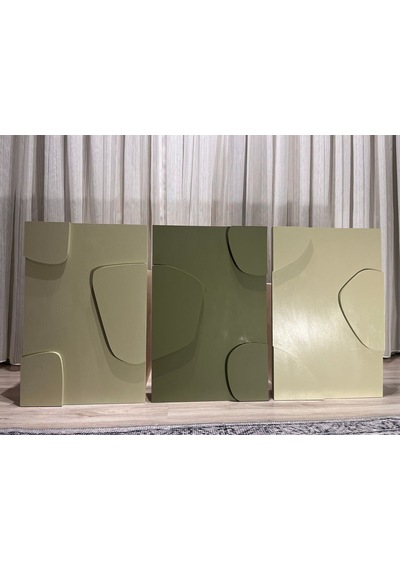 Cıgılwood Taşlar Ahşap Bohem Tablo 3 Set