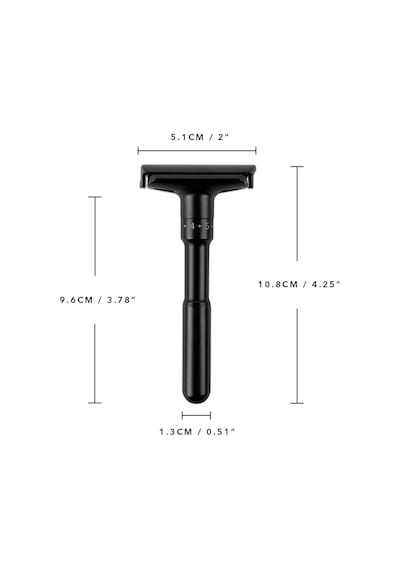 Valkyrie Metal Ayarlanabilir Manuel Geleneksel Tıraş Bıçağı Siyah + Jilet 5'li