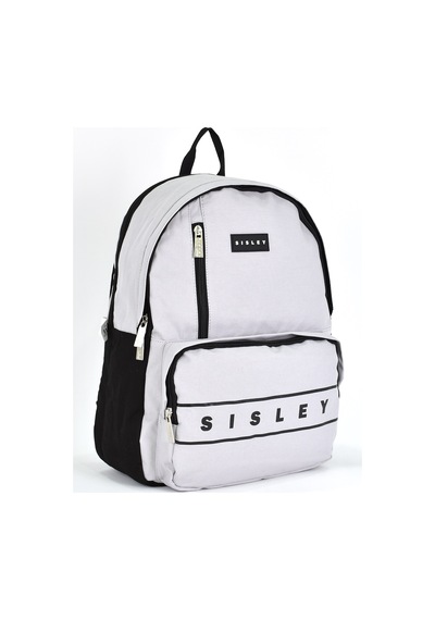 Sisley Okul Sırt Çantası Unisex Çok Gözlü Günlük Seyahat Sırt Çantası Gri 12920