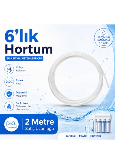 6 Lık Su Arıtma Hortumu 2 Metre 608506026