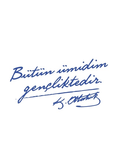 Bütün Ümidim Gençliktedir Araba Sticker 17x17 Cm Mavi