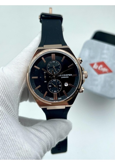 Lee Cooper Lc07854 Erkek Orjinal Kol Saati Yeni Sezon Slikonlu Siyah-rose Renk Fonksiyonlu Takvimli + Bileklik Hediyeli Çok Renkli