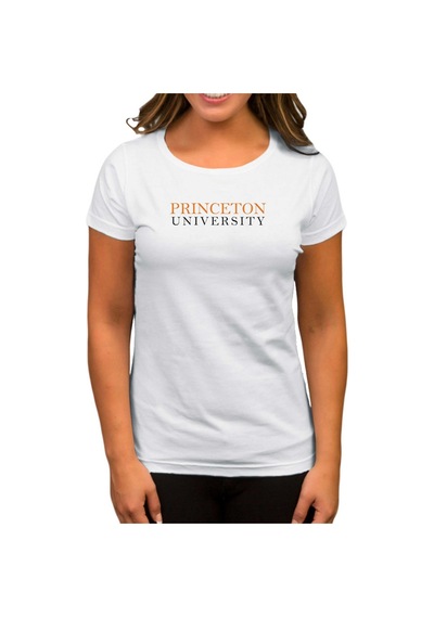 Princeton University Text Beyaz Kadın Tişört Beyaz