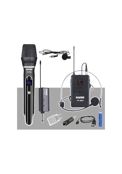 Lastvoice Tx-102ey Şarjlı Telsiz Kablosuz El Yaka Headset Mikrofo