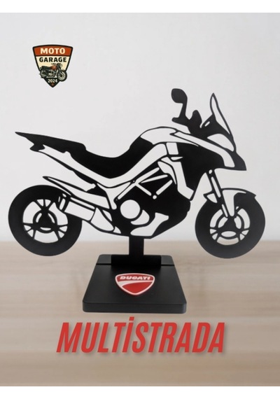 Ducati Multistrada Siluet Masa Dekoru Touring Motor Figürü
