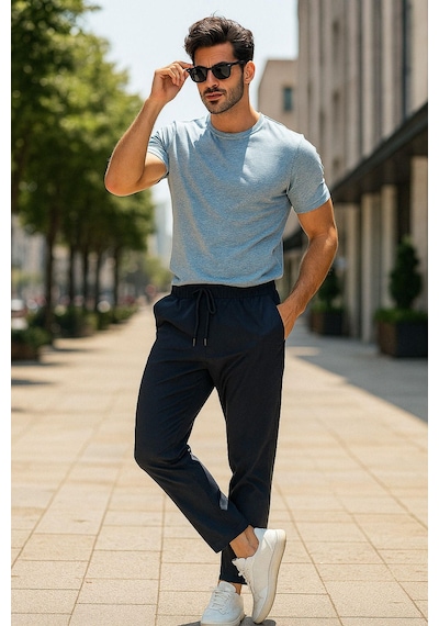 Rich Erkek Slim Fit Modern Kesim Jogger Eşofman Altı - Şık Ve Spor Bağcıklı Pantolon Çok Renkli