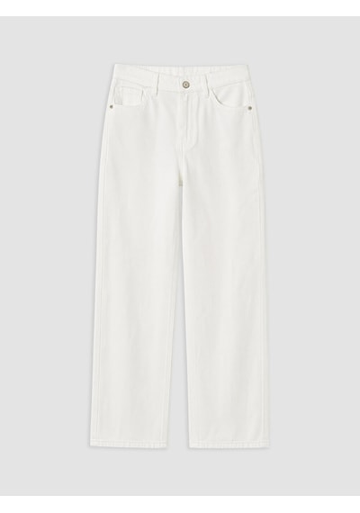 Lcw Vision Ekru Yüksek Bel Straight Fit Kadın Jean Pantolon