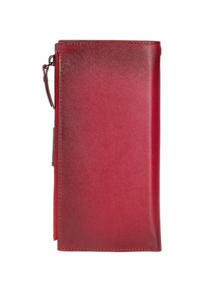 Bloominbag Lozan Strap Crimson Red Gerçek Deri Omuz Askılı Telefon Bölmeli Cüzdan Çanta Kırmızı