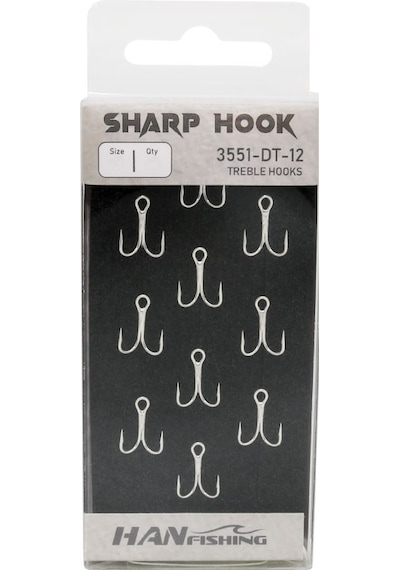 Hanfish Sharp Hook 3551 10 Adet Üçlü İğne 10 No 10 No