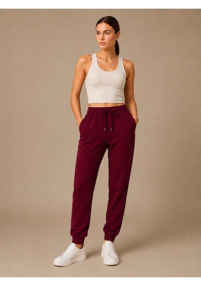 Tampap 1341 Modal Geniş Paça Pantolon Eşofman Alt Bordo Tampap 1341 Modal Geniş Paça Pantolon Eşofman Alt Bordo
