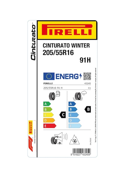 Pirelli 205/55R16 91H Wtcintpc01 Cinturato Winter Kış Lastiği 2024