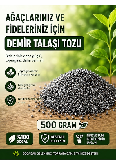 Ağaç Ve Fideler İçin Demir Talaşı Tozu 100 Gram 500 gram