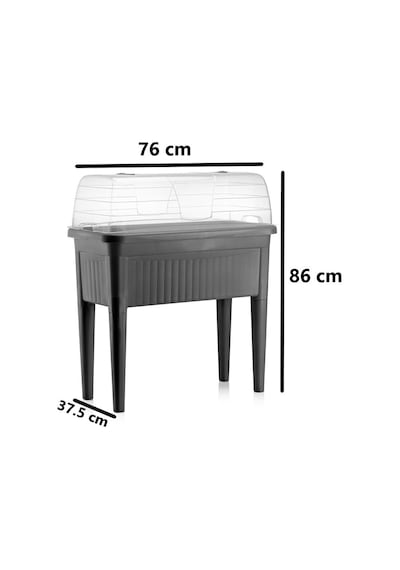 Omnipazar So-abs3 Fanuslu Ayaklı Bahçe Yetiştirme Saksı Seti 60 Litre No 3