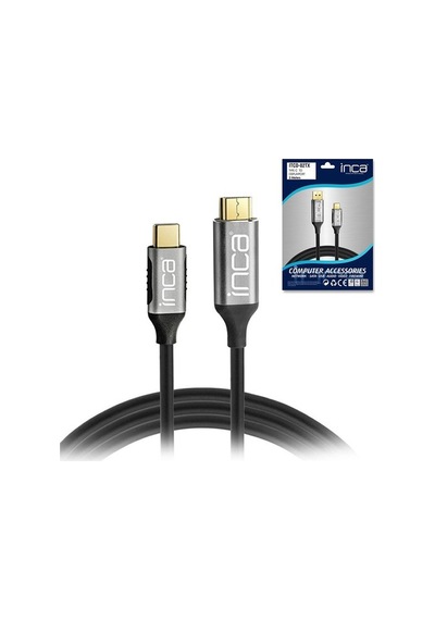 Inca Itcd-02Tx Type-C To Display Port Altın Uçlu 4K Kablo 2 Metre