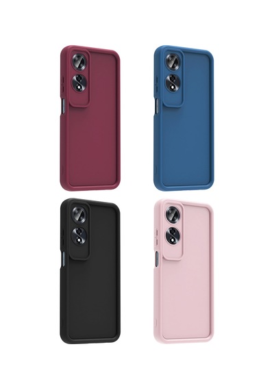 Oppo A60 Kılıf Kamera Korumalı Kalın Silikon Üstün Koruma Pazarplus Mürdüm