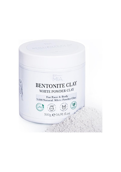 Yüz Ve Vücut Bentonit Kili%100 Natural Doğal Beyaz Toz Kil 500 Gr Diğer