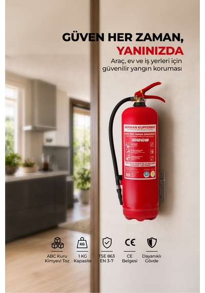 6 Kg Abc Yangın Tüpü Tse Ce Iso Belgeli İşyeri Depo Araç