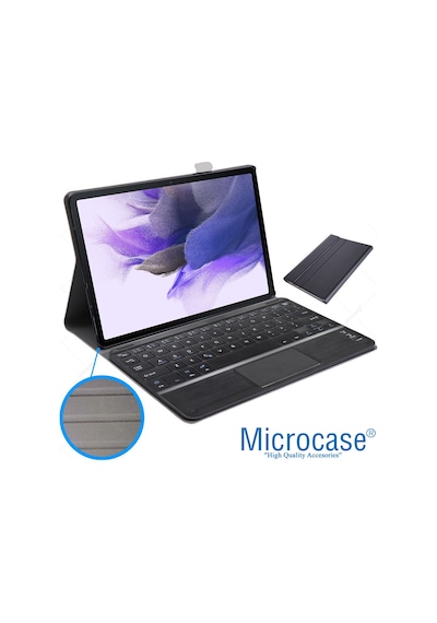 Samsung Uyumlu Tab S7 FE T733 12.4 Bluetooth Touchpad Klavye Kılıf BKK2