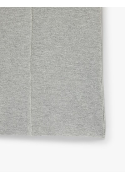 Koton Slim Fit Dikiş Detaylı Midi Boy Kalem Etek Gri 7wak10008ek