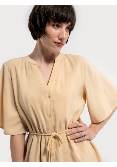 Loose Fit Kadın Elbise Bej
