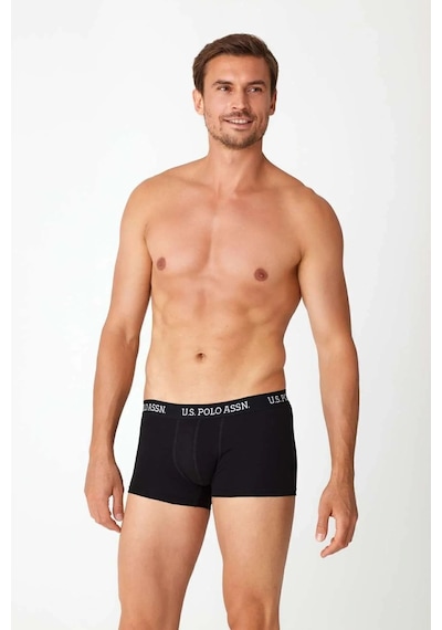 U.S. Polo Assn. Erkek Siyah - Siyah Baskılı 2 Li Boxer 82006 Siyah - Siyah Baskılı