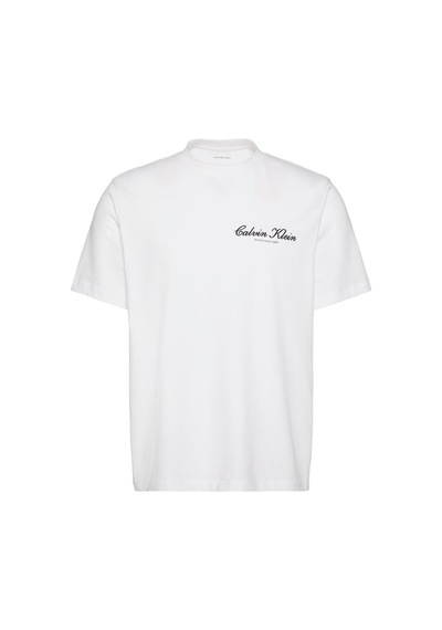 Calvin Klein 20s March Graphic Seasonal Fashion Beyaz Erkek T-shirt-13195 Beyaz