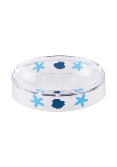 Buççin Online Mağaza Sabunluk Benekli Desen Akrilik 13x7x3cm Akrilik Beyaz Çok Renkli
