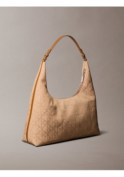 Calvin Klein Kadın Emblem Jacquard Omuz Çantası-15850 Haki