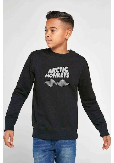 Tshirthane Monkeys Sheffield Suck It And See Baskılı Unisex Çocuk Siyah Swe