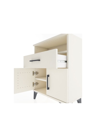 Arges Komodin 2 Raflı Tek Çekmeceli 2 Kapaklı 60x30x80 Aytaşı... Aytaşı