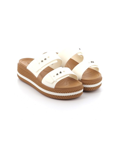 Crocs Brooklyn Woven Buckle Kadın Terlik 209978-0wv Beyaz
