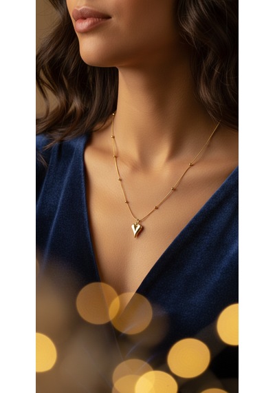Artepieza Altın Renk Kararmaz Paslanmaz Top Zincir Estetik Kalpli Çelik Kolye-lovepoint Gold Renk Çelik Kolye altın Artepieza Altın Renk Kararmaz Paslanmaz Top Zincir Estetik Kalpli Çelik Kolye-lovepoint Gold Renk Çelik Kolye altın