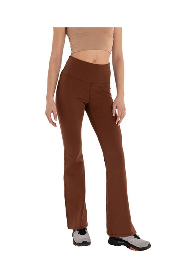 Inguz Roll Up Flare Toparlayıcı Yoga Pantolon Kahverengi