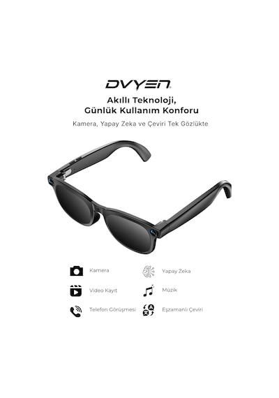 G2 Pro Akıllı Yapay Zeka Aı Güneş Gözlüğü Kamera Bluetooth Hafıza Müzik Aı Ast Canlı Çeviri Ipx5