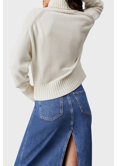 Tommy Hilfiger Calvin Klein Kadın Triko Kazak Ekru