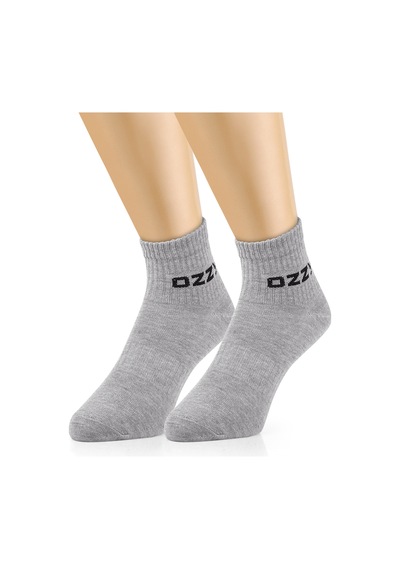 Ozzy Socks 3 Çift Kısa Konçlu Tenis Spor Çorabı Asorti Paket Siyah - Beyaz - Gri