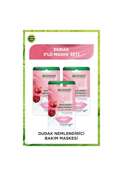 Dudak Nemlendirici Bakım Maskesi 3'lü Set pktddkmskst-8997