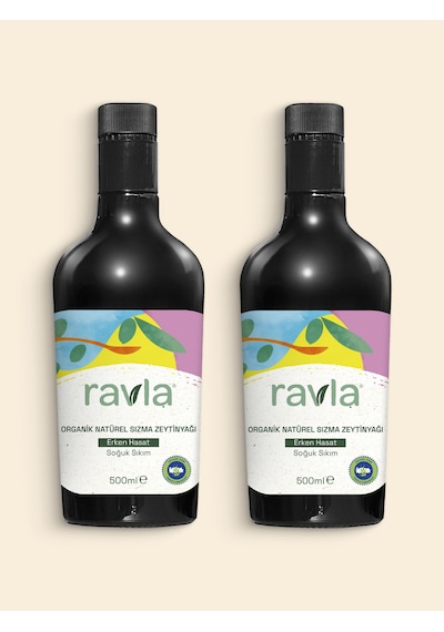 Ravla Organik Zeytinyağı Bebek Çocuk Yüksek Polifenol 2 x 500 ML