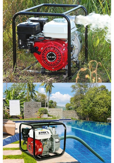 Staxx Power St20P 2 Parmak Benzinli Su Pompası Motopump 7.5Hp