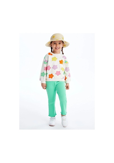 LC Waikiki Lcw Baby Bisiklet Yaka Uzun Kollu Baskılı Kız Bebek Sweatshirt Ve Tayt 2'li Takım Ecru Prınted 2 LC Waikiki Lcw Baby Bisiklet Yaka Uzun Kollu Baskılı Kız Bebek Sweatshirt Ve Tayt 2'li Takım Ecru Prınted 2
