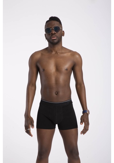 Blackspade 3'lü Paket Pamuklu Erkek Shorty Boxer Boxer Siyah