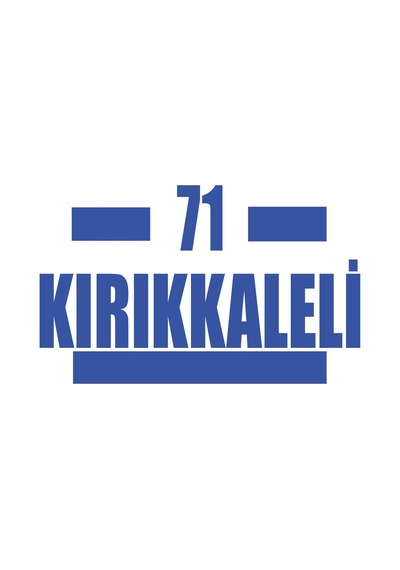 71 Kırıkkaleli Araba Sticker 17x17 Cm Mavi