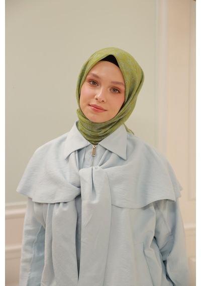 Silk Home Soft Eşarp 73082-23 Yağ Yeşili, Gümüş