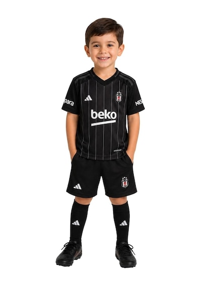 Beşiktaş Lisanslı Adidas Siyah Set Kişiye Özel Forma
