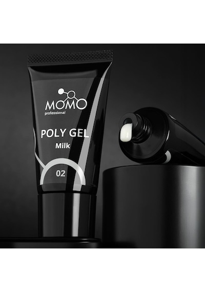Momo Professional Protez Tırnak İçin Poly Gel Poli Jel No.02 Süt Beyazı 30 Gr